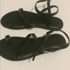 women's tera faux leather ankle strap sandal